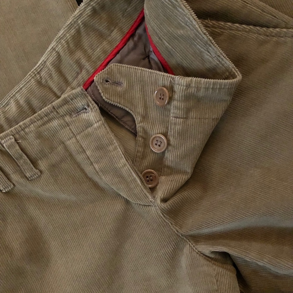 Prada khaki corduroy